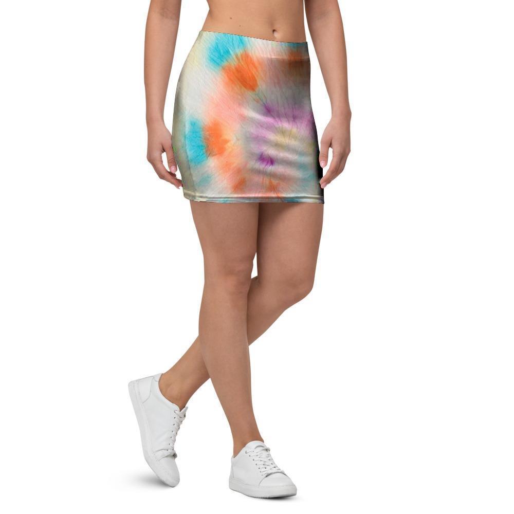 Hippie Tie Dye Mini Skirt-grizzshop