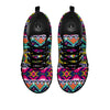 Hippie Tribal Aztec Print Pattern Black Sneaker-grizzshop