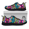 Hippie Tribal Aztec Print Pattern Black Sneaker-grizzshop