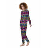 Hippie Tribal Aztec Print Pattern Women's Pajamas-grizzshop