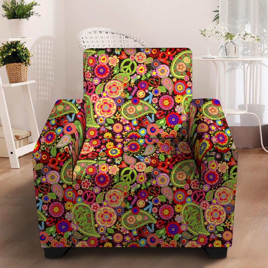 Hippie Trippy Armchair Cover-grizzshop