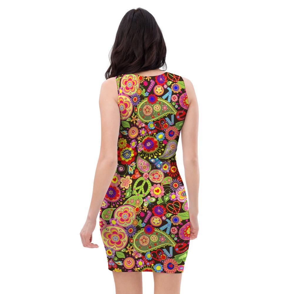 Hippie Trippy Bodycon Dress-grizzshop