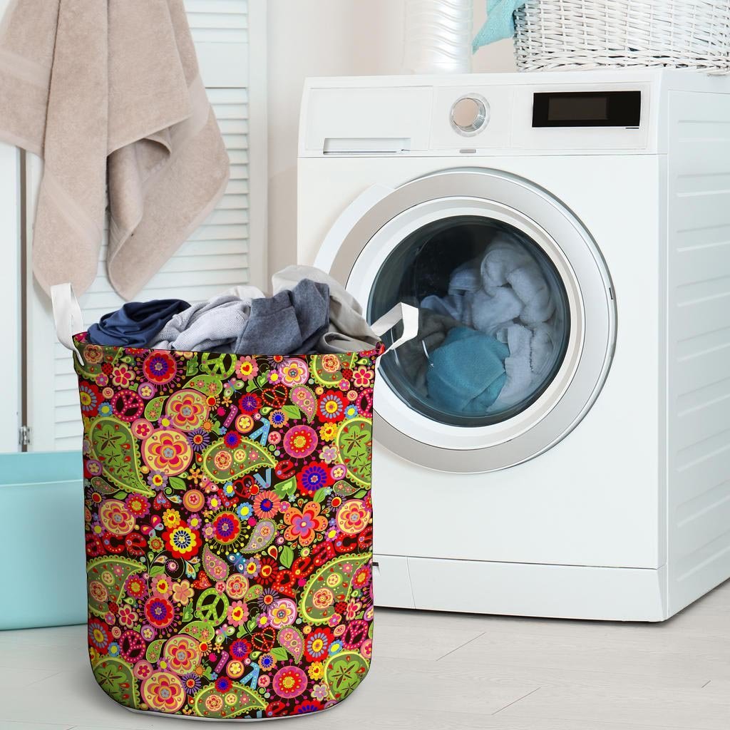 Hippie Trippy Laundry Basket-grizzshop