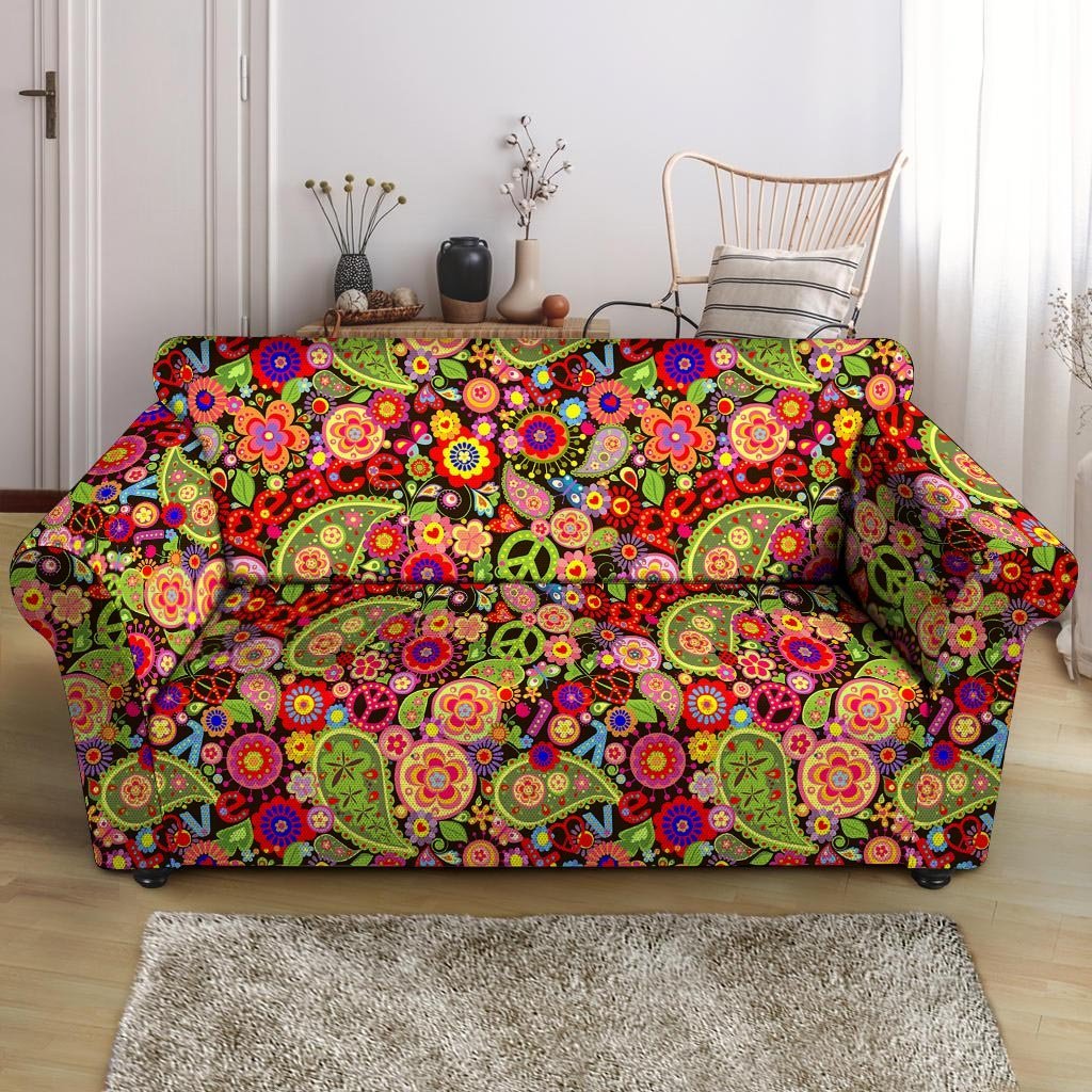 Hippie Trippy Loveseat Cover-grizzshop