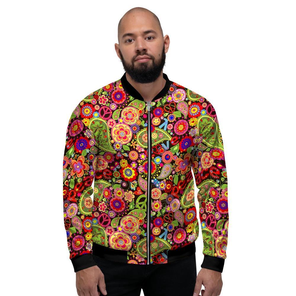 Hippie Trippy Men's Bomber Jacket-grizzshop