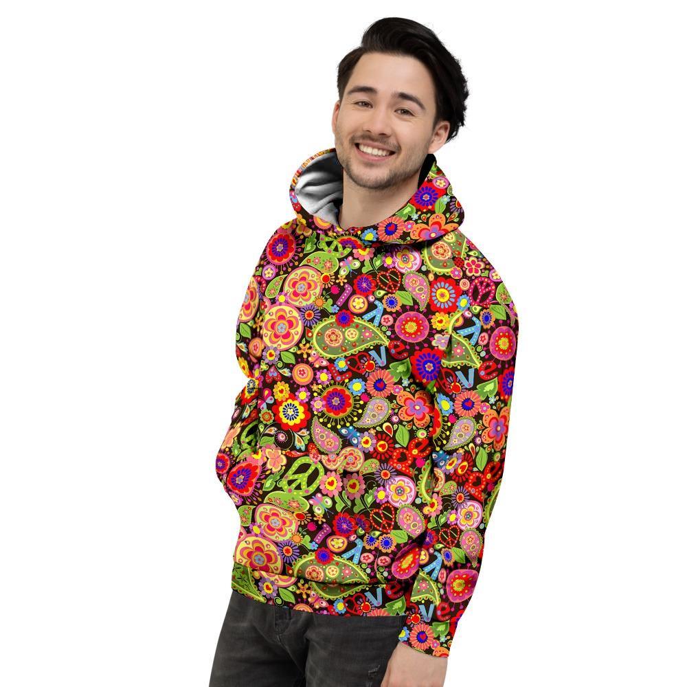 Hippie Trippy Men's Hoodie-grizzshop