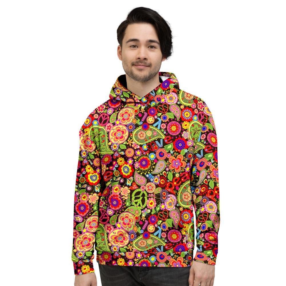 Hippie Trippy Men's Hoodie-grizzshop