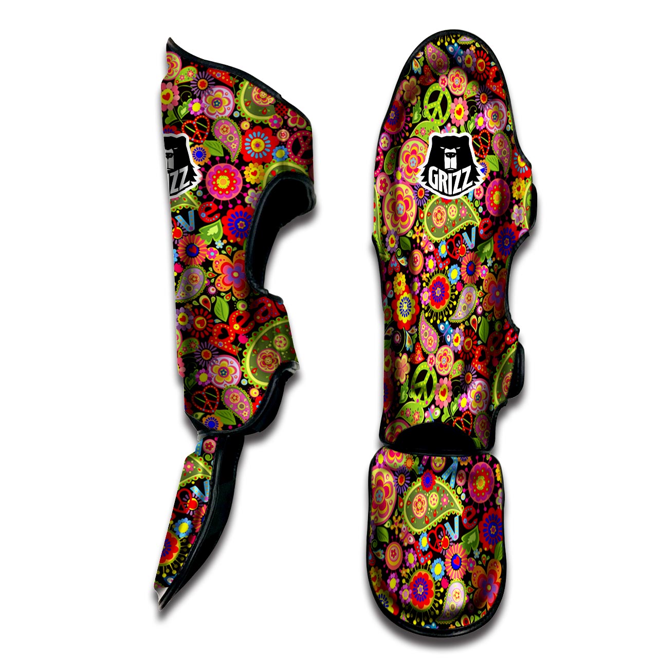 Hippie Trippy Muay Thai Shin Guard-grizzshop