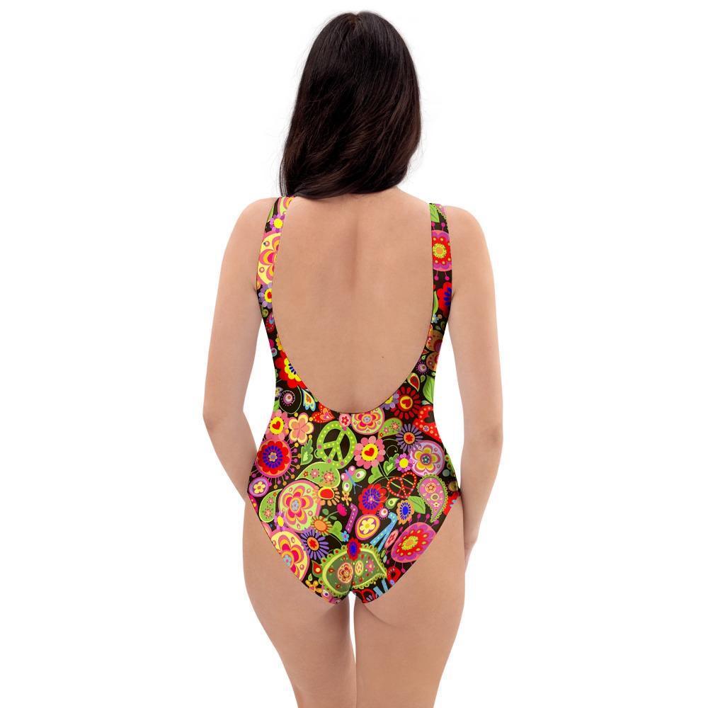 Hippie Trippy One Piece Swimsuite-grizzshop