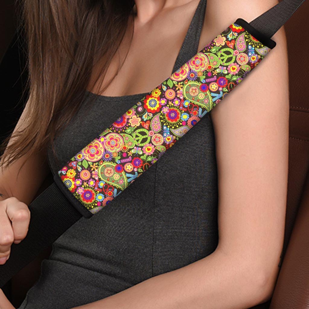 Hippie Trippy Seat Belt Cover-grizzshop