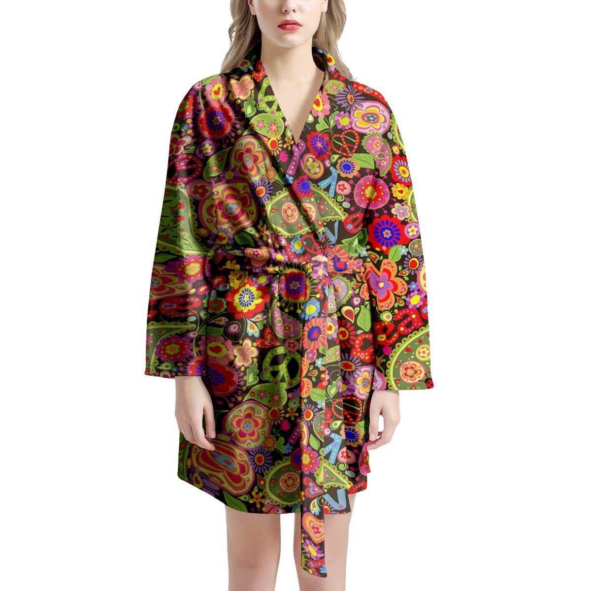 Hippie Trippy Women's Robe-grizzshop