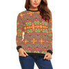 Hippie Van Peace Sign Mandala Pattern Print Women Crewneck Sweatshirt-grizzshop