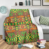 Hippie Van Peace Sign Pattern Print Blanket-grizzshop