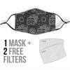 Hippie Van Peace Sign Pattern Print Face Mask-grizzshop