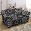 Hippie Van Peace Sign Pattern Print Loveseat Cover-grizzshop