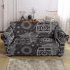 Hippie Van Peace Sign Pattern Print Loveseat Cover-grizzshop