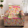 Hippie White Peace Armchair Cover-grizzshop