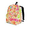 Hippie White Peace Backpack-grizzshop