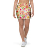 Hippie White Peace Mini Skirt-grizzshop