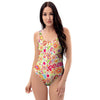 Hippie White Peace One Piece Swimsuite-grizzshop