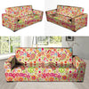 Hippie White Peace Sofa Cover-grizzshop