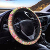 Hippie White Peace Steering Wheel Cover-grizzshop