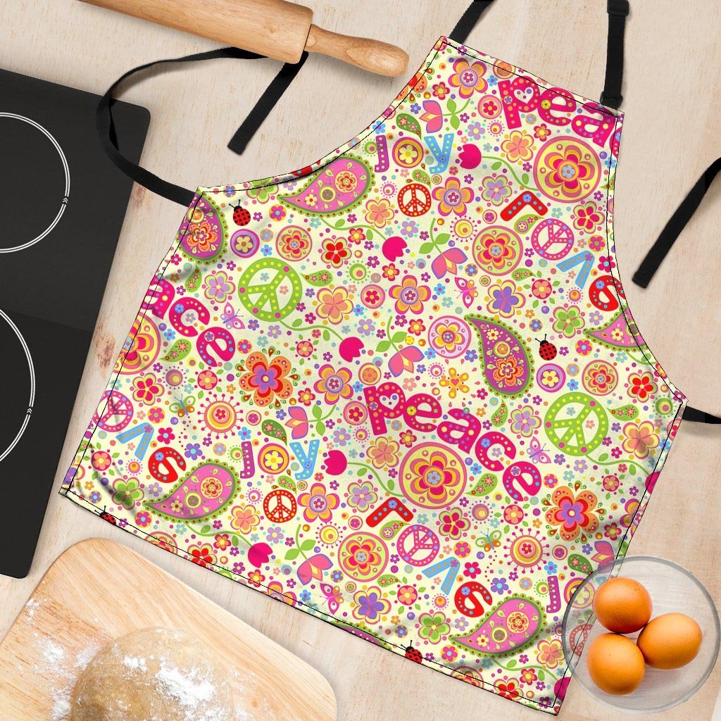 Hippie White Peace Women's Apron-grizzshop