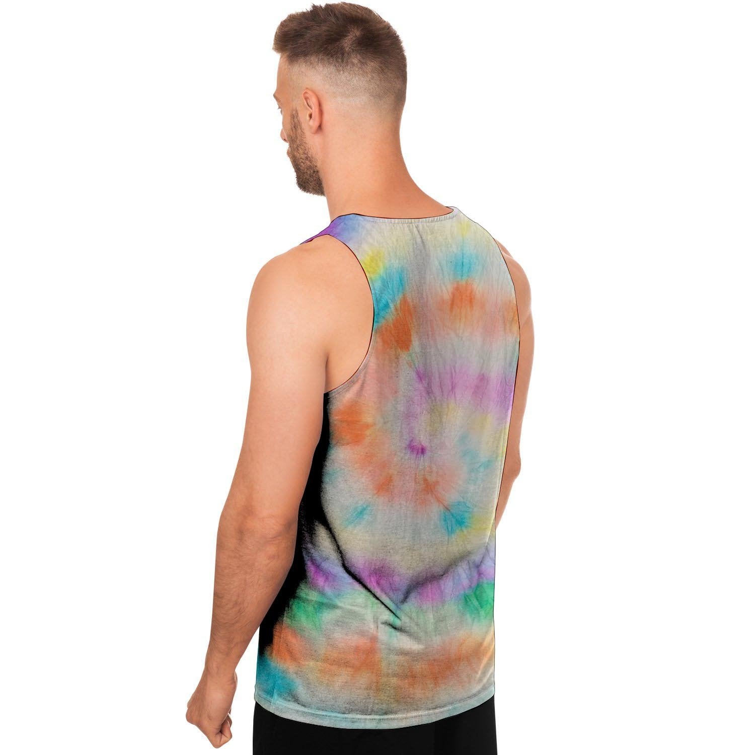 Hippie Tie Dye Men's Tank Tops-grizzshop