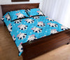 Hippo Cute Pattern Print Bed Set Quilt-grizzshop