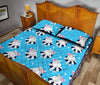 Hippo Cute Pattern Print Bed Set Quilt-grizzshop