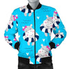 Hippo Cute Pattern Print Men's Bomber Jacket-grizzshop