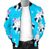 Hippo Cute Pattern Print Men's Bomber Jacket-grizzshop