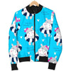 Hippo Cute Pattern Print Men's Bomber Jacket-grizzshop