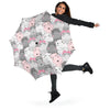 Hippo Cute Print Pattern Automatic Foldable Umbrella-grizzshop