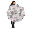 Hippo Cute Print Pattern Automatic Foldable Umbrella-grizzshop