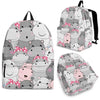 Hippo Cute Print Pattern Backpack-grizzshop