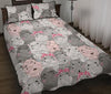 Hippo Cute Print Pattern Bed Set Quilt-grizzshop