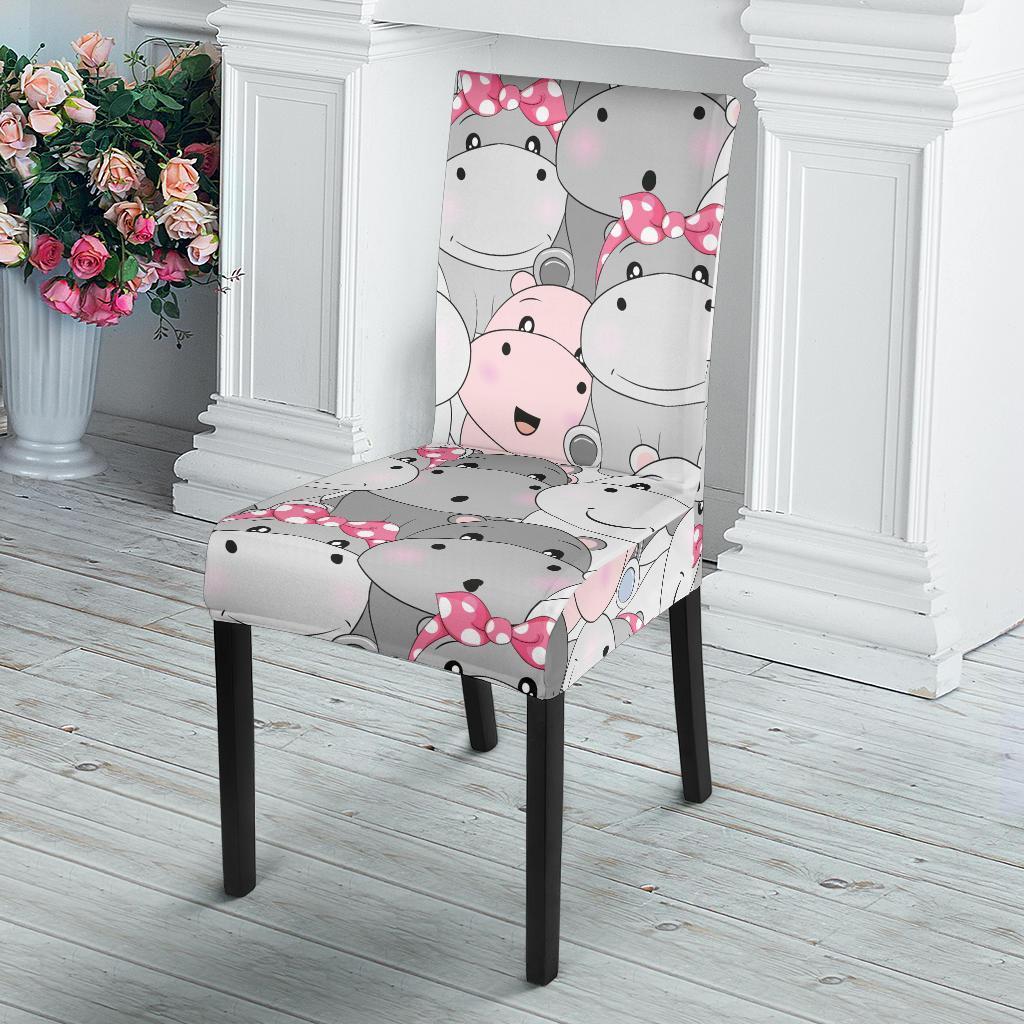 Hippo Cute Print Pattern Chair Cover-grizzshop