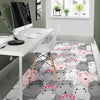 Hippo Cute Print Pattern Floor Mat-grizzshop