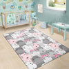 Hippo Cute Print Pattern Floor Mat-grizzshop