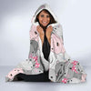 Hippo Cute Print Pattern Hooded Blanket-grizzshop