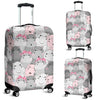 Hippo Cute Print Pattern Luggage Cover Protector-grizzshop