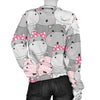 Hippo Cute Print Pattern Women's Sweatshirt-grizzshop