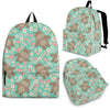 Hippo Floral Pattern Print Backpack-grizzshop