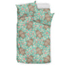 Hippo Floral Pattern Print Duvet Cover Bedding Set-grizzshop