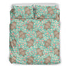 Hippo Floral Pattern Print Duvet Cover Bedding Set-grizzshop