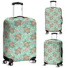 Hippo Floral Pattern Print Luggage Cover Protector-grizzshop