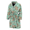 Hippo Floral Pattern Print Men Long Robe-grizzshop