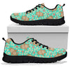 Hippo Floral Pattern Print Sneaker Shoes For Men Women-grizzshop