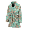 Hippo Floral Pattern Print Women Long Robe-grizzshop